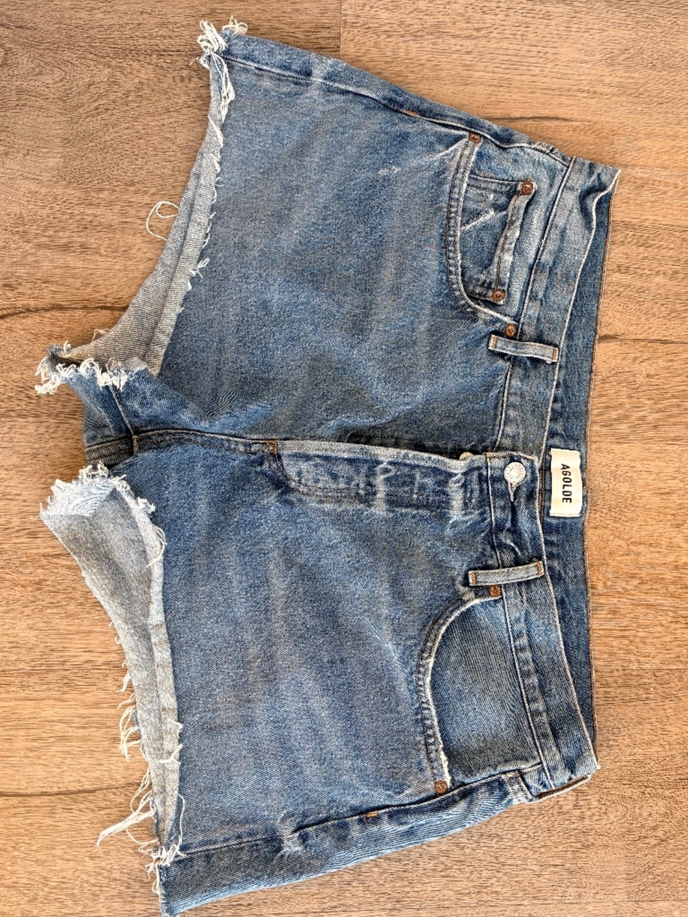 Agolde Parker Vintage Cut Off Denim Shorts Size 33